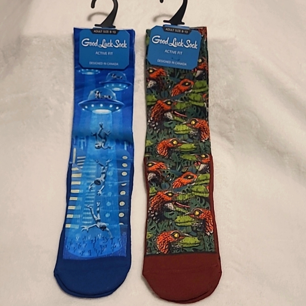 2 Pair Socks, creative designs, super soft